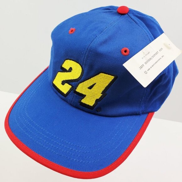 Jeff Gordon Vintage NASCAR Hat 90s Strapback 24 Competitors View Deadstock NWT - Picture 1 of 13